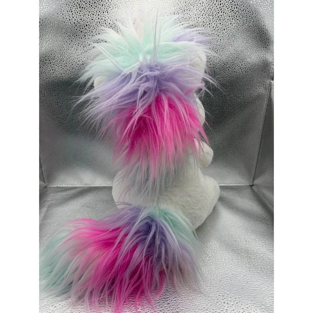 Hugs & Cuddles Rainbow Unicorn Plush Stuffed Animal White Pink 10 inch 2022